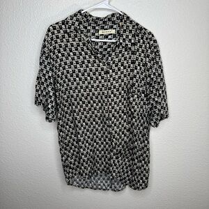VTG SUMMA Black and Cream Patterned Shirt